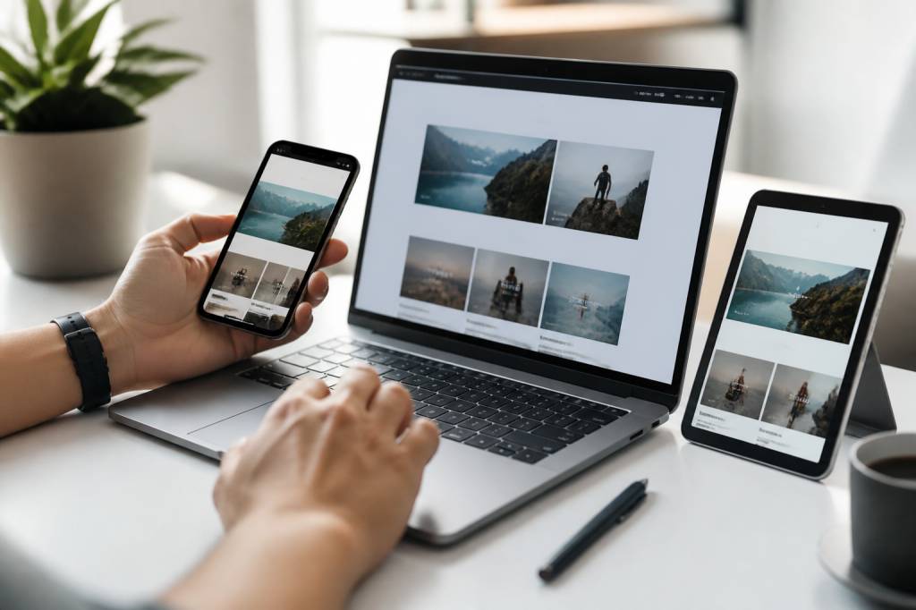 Css responsive design für moderne mobile-websites im marketing